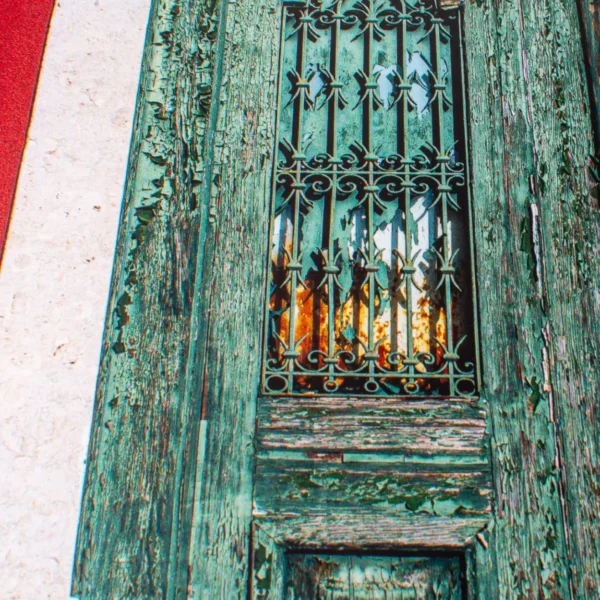 Close up of Green Door