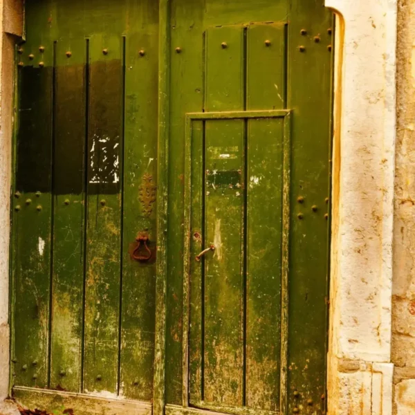 Green Door 14 artwork close up.