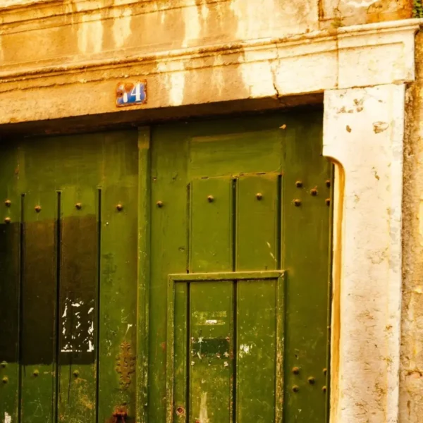 Green Door 14 print artwork close up